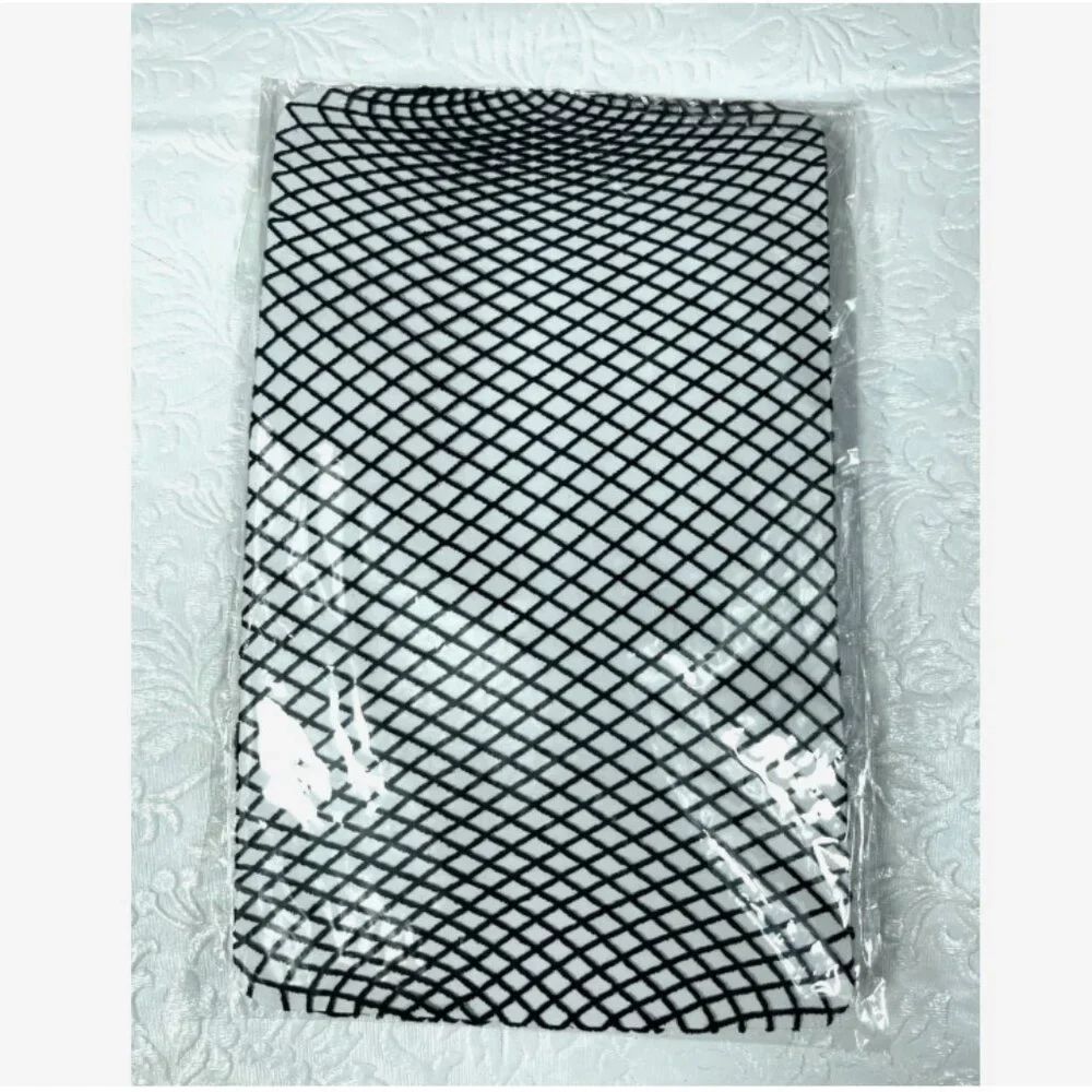 Vintage Y2K Plus Size 1X Black‎ Fishnet Stockings NIP